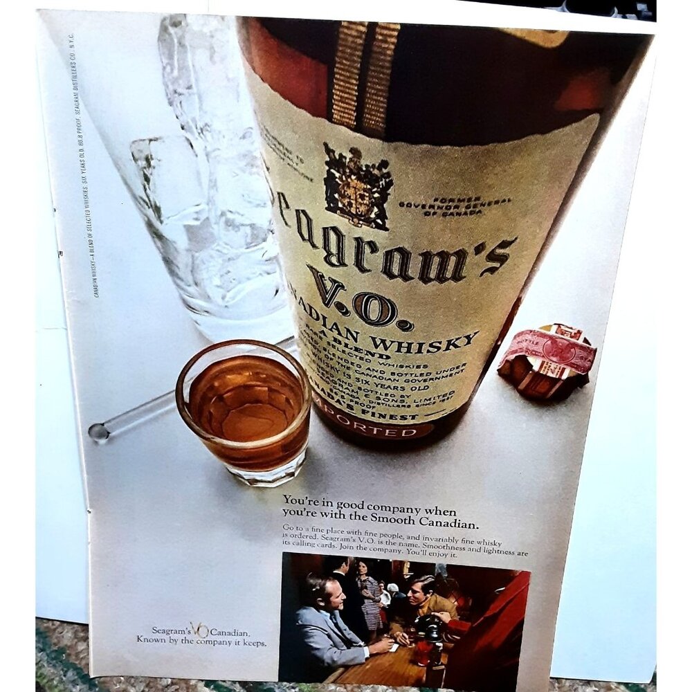 1970 Seagrams Canadian Whiskey Original Print Ad